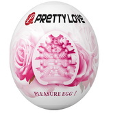 Pretty Love Pleasure Egg Ribbed Textured Male Masturbator Pink Masturbators and Strokers